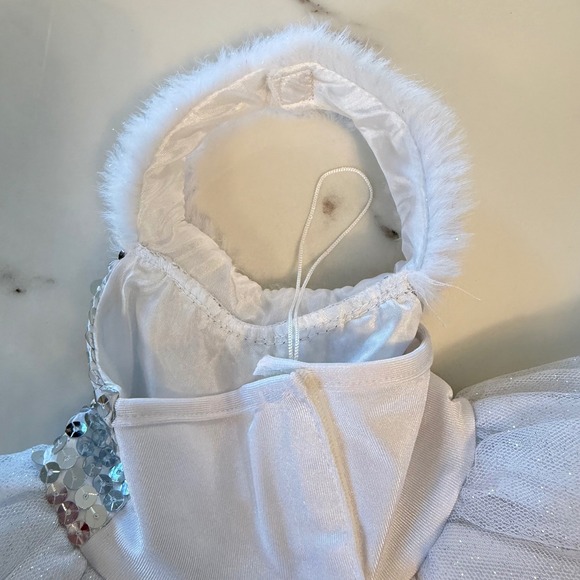 Build-A-Bear Workshop White Sequin Tutu Dress Faux Fur Trim Winter Reindeer 2014 - Picture 7 of 11